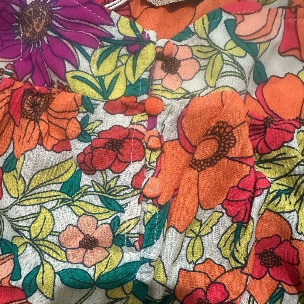 NATURAL LIFE Floral Halle Halter Maxi Dress in Orange, Pink, Green - NWT! - Picture 8 of 11